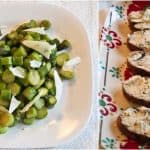 crostini and asparagus