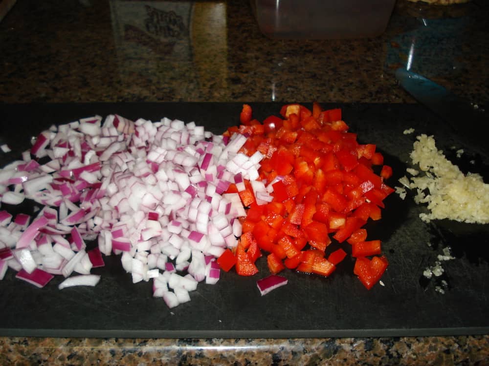 DSC01478 Red Onion, Red Pepper, Garlic