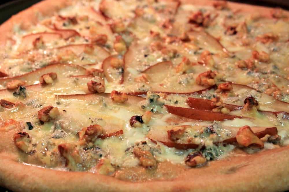 pizza complete closeup