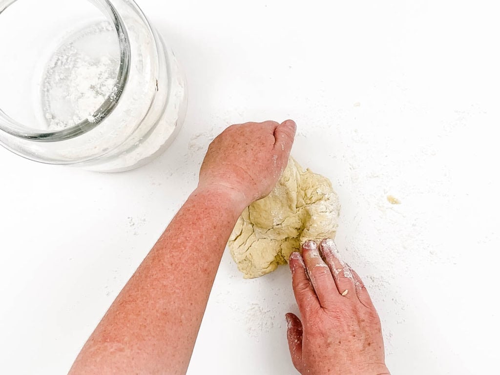 making the samosas dough