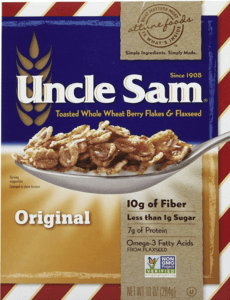 uncle sam's healthy breakfast cereal