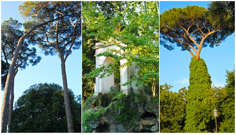 4 - villa borghese park collage