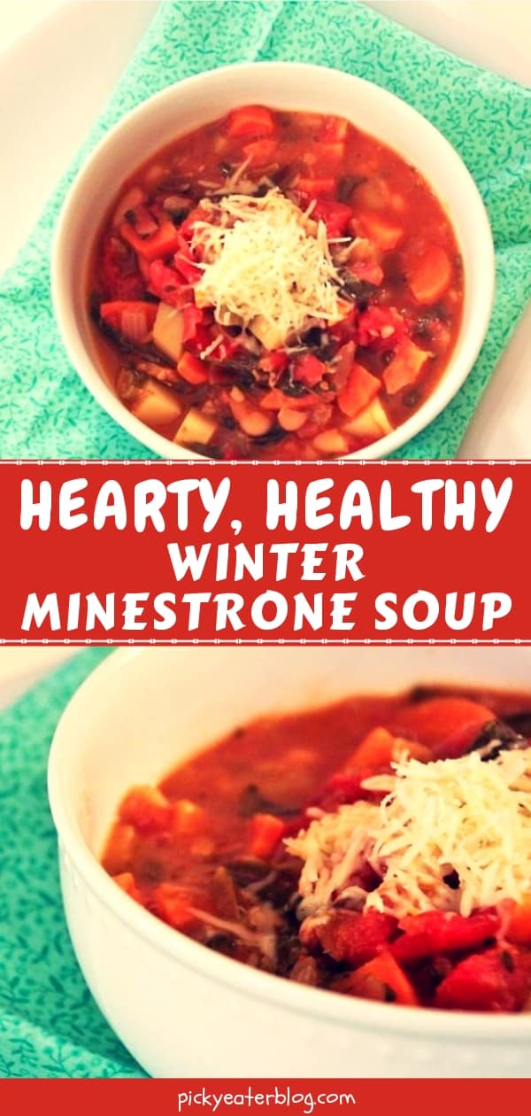 Hearty, Healthy, Winter Minestrone Soup - easy healthy recipes, tasty healthy recipes, delicious healthy recipes, vegetarian healthy recipes, quick and easy recipes for picky eaters #healthyfood #food