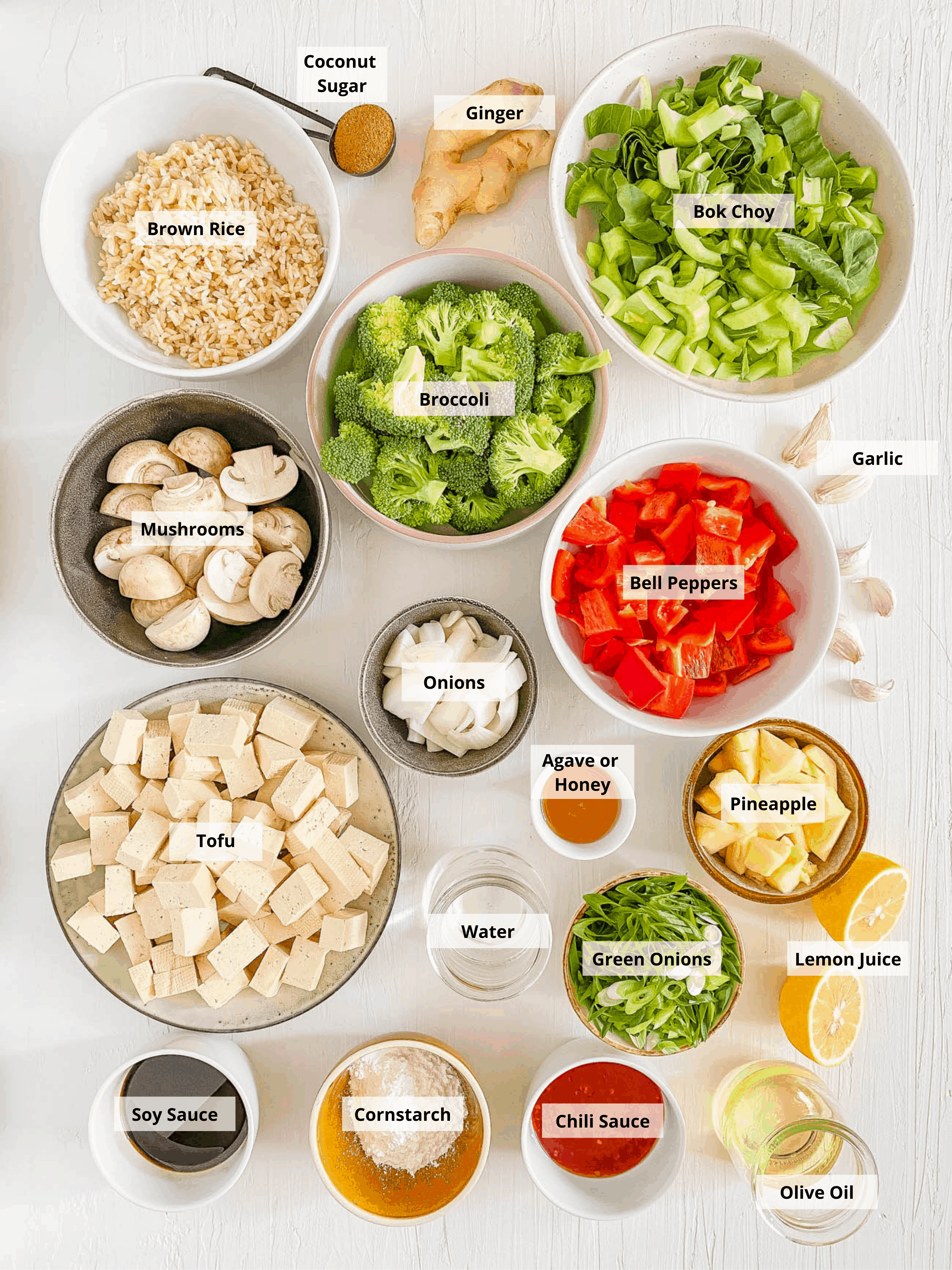 sweet and sour tofu ingredients