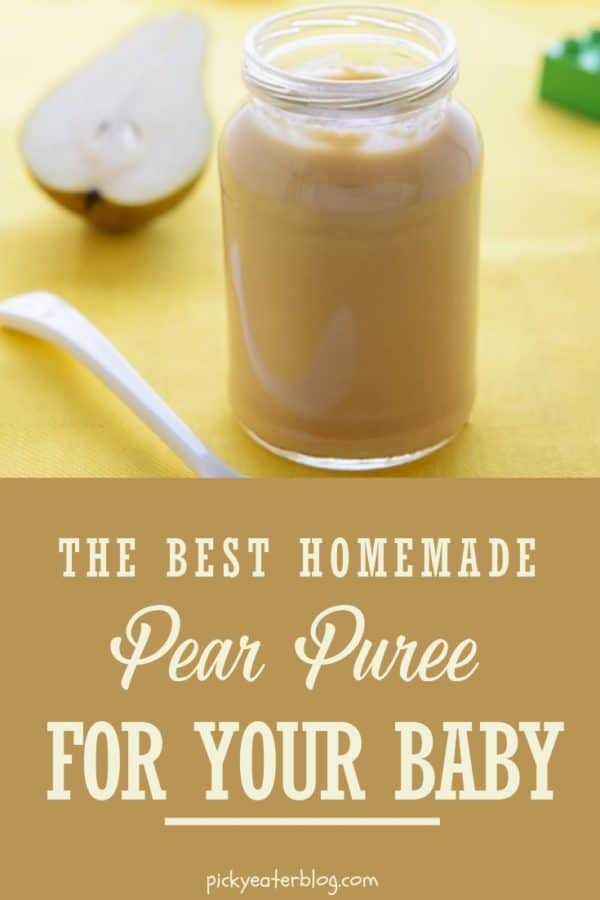 Homemade Pear Puree Baby Food (+Flavor Combos & Tips!) | The Picky Eater