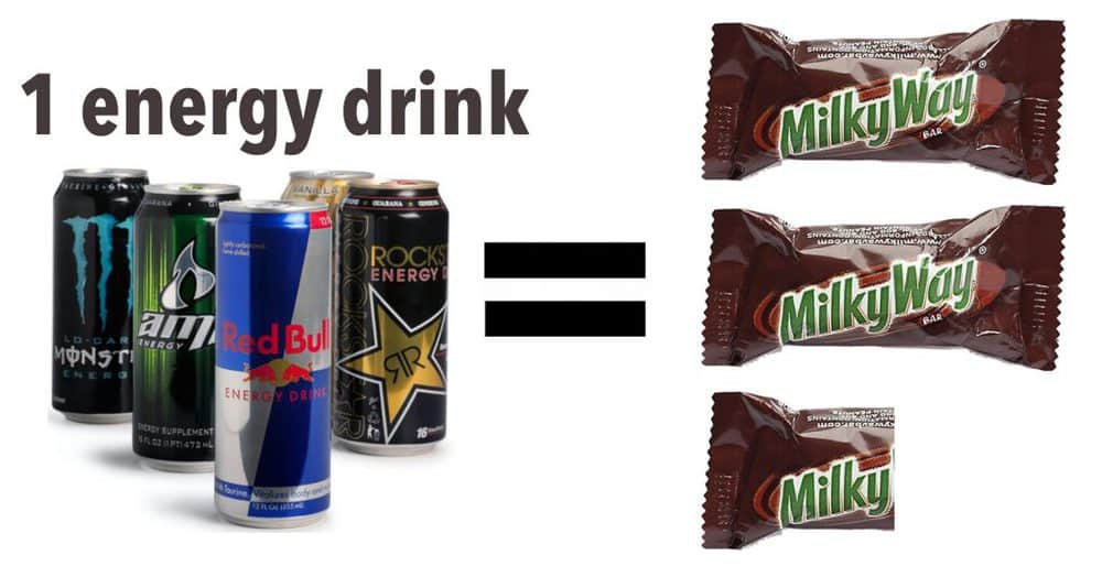 Milky Way - Energy Drinks - amount of sugar