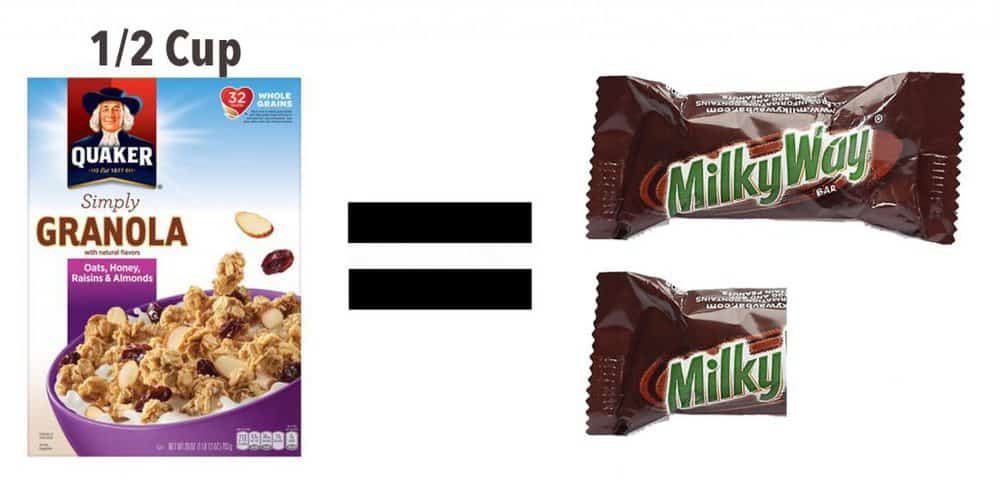 Milky Way - Granola - amount of sugar