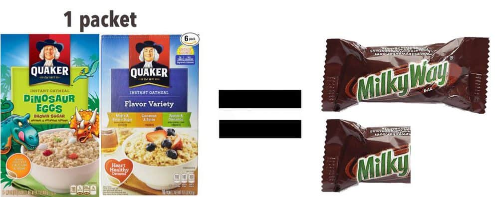 Milky Way - Instant Oatmeal - amount of sugar