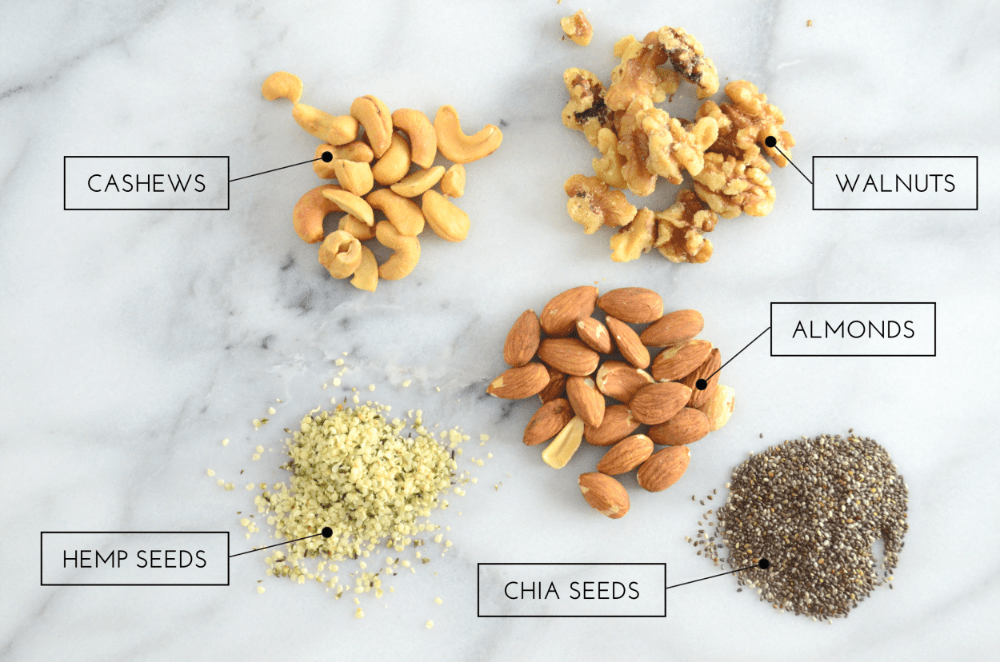 facts about fat you need to know - photo of nuts and seeds which have healthy fats