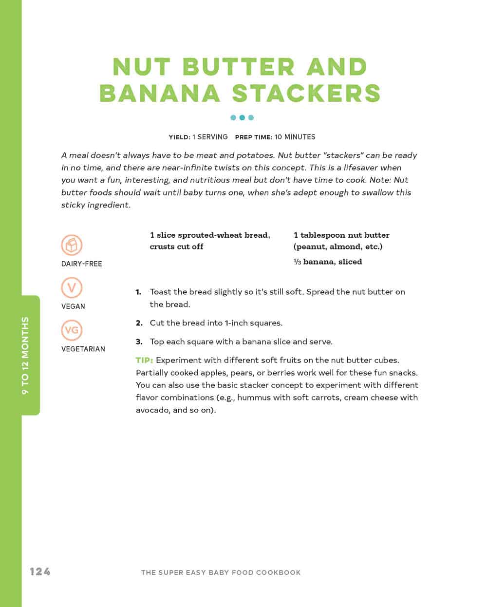 nut butter and banana stackers toddler meal