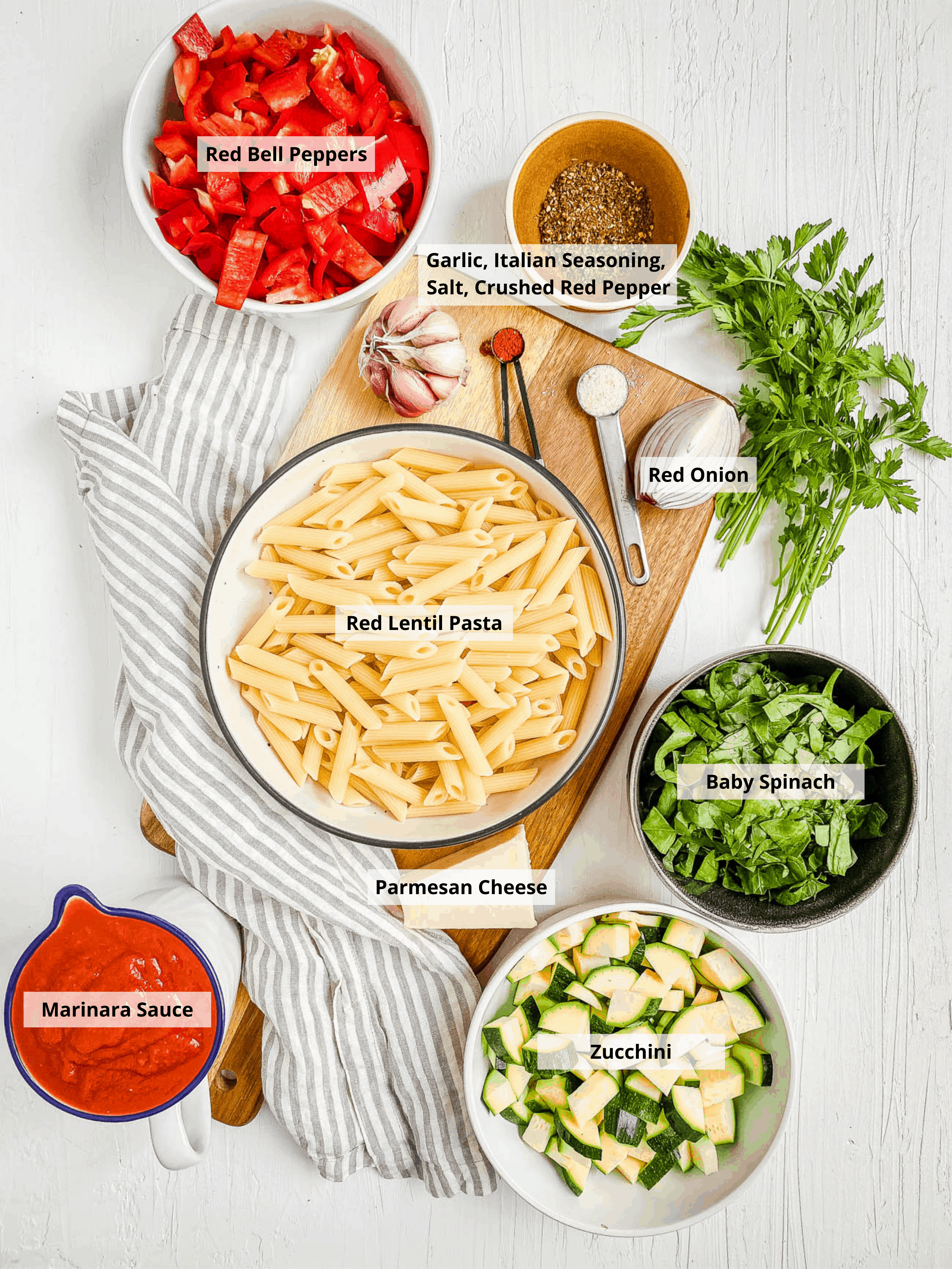 red lentil pasta ingredients