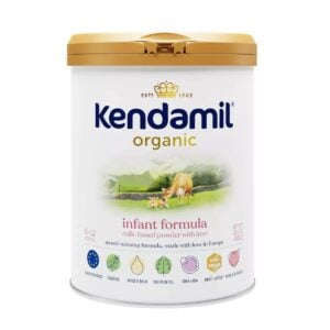 A can of Kendamil organic infant formula