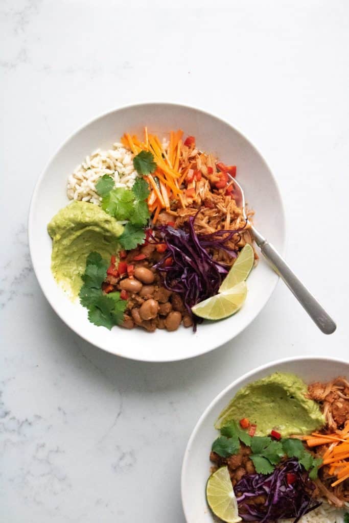 BBQ Jackfruit Burrito Bowl - The Picky Eater