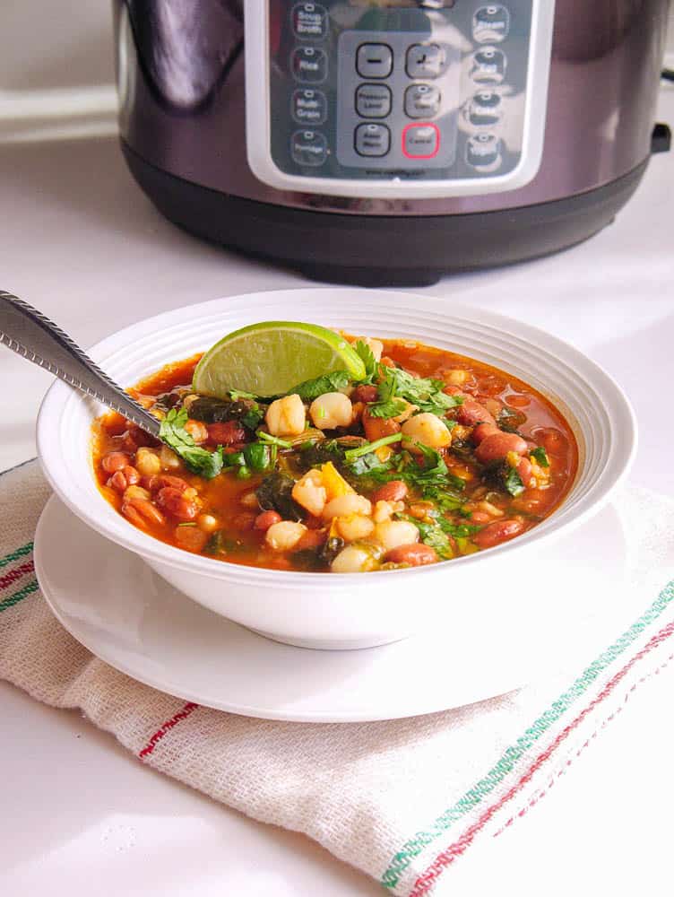 Instant Pot Pinto Beans Vegan Posole - The Picky Eater