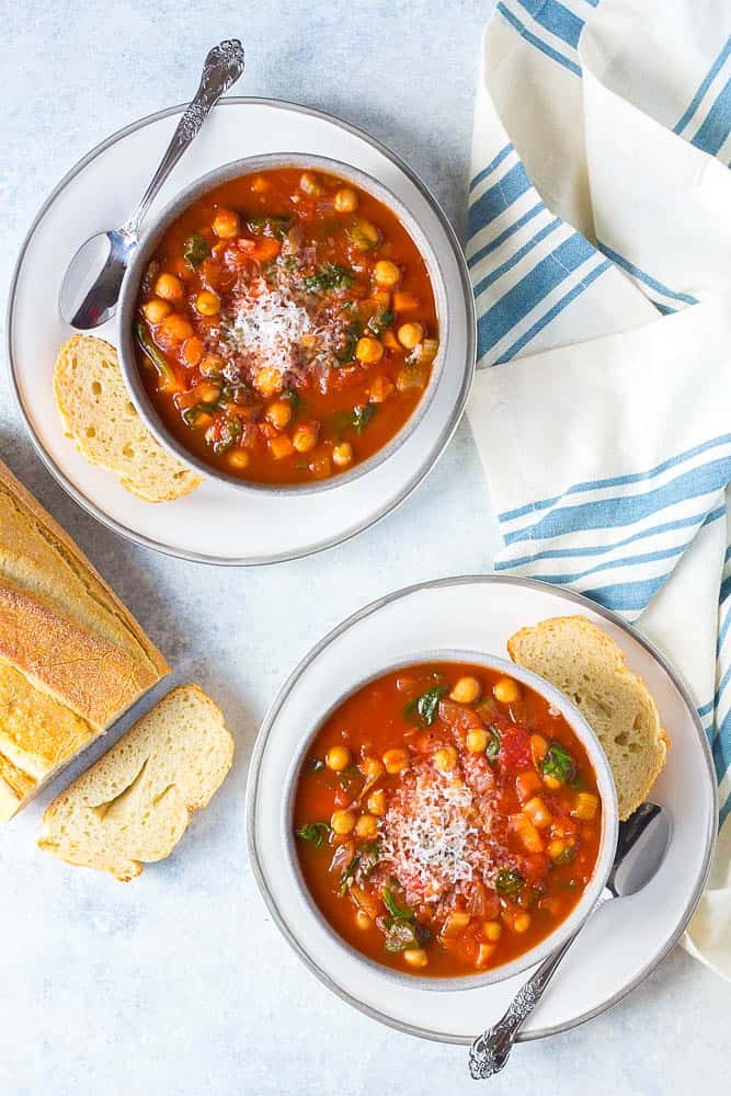 Italian Chickpea Soup with Tomato and Rosemary - The Picky Eater