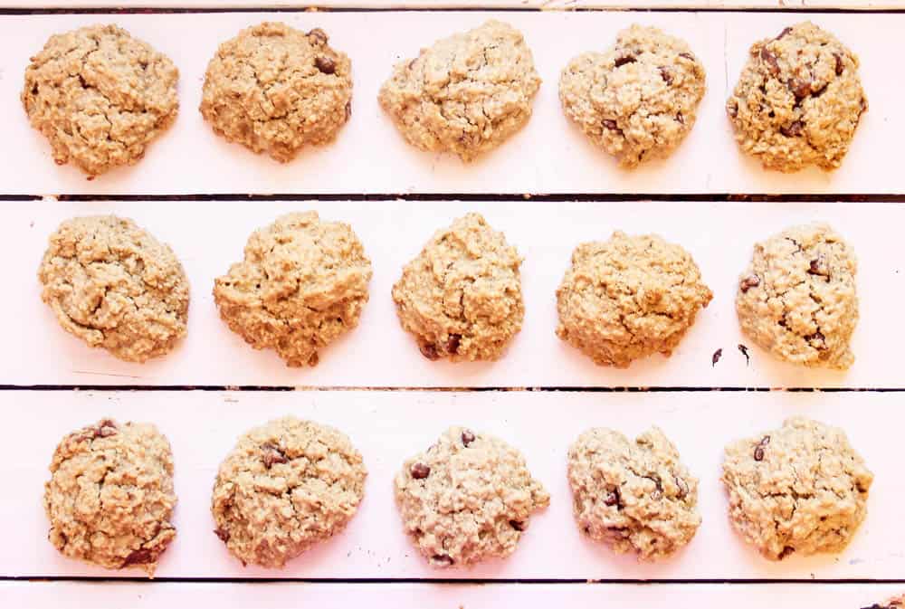 gluten free lactation cookie recipe on a wooden surface