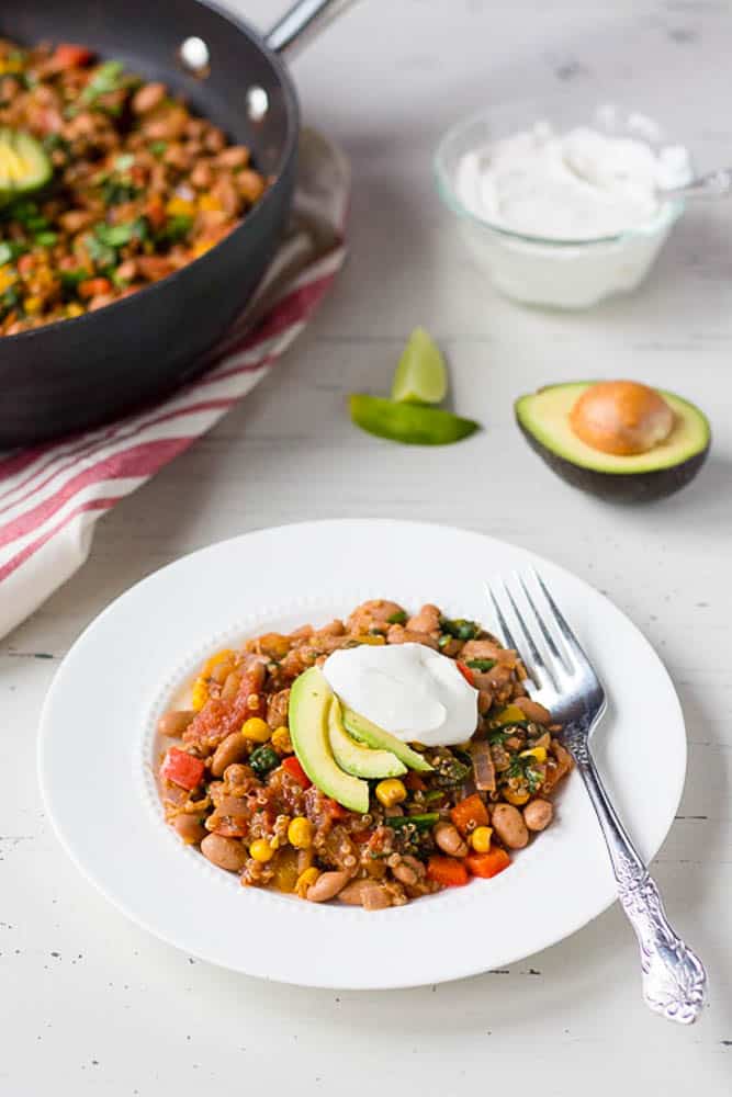 A serving of taco casserole in a white bowl