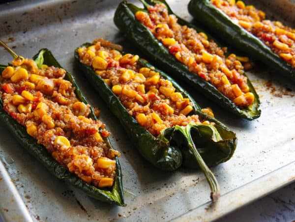 Vegetarian Stuffed Poblano Peppers | The Picky Eater