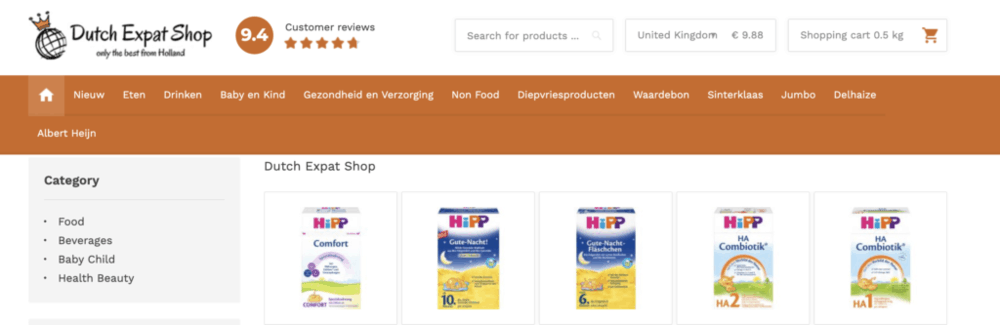 DutchExpatShop - where to buy the best organic baby formula