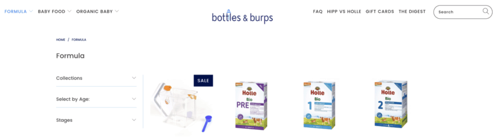 Baby Formula Price Comparison Chart