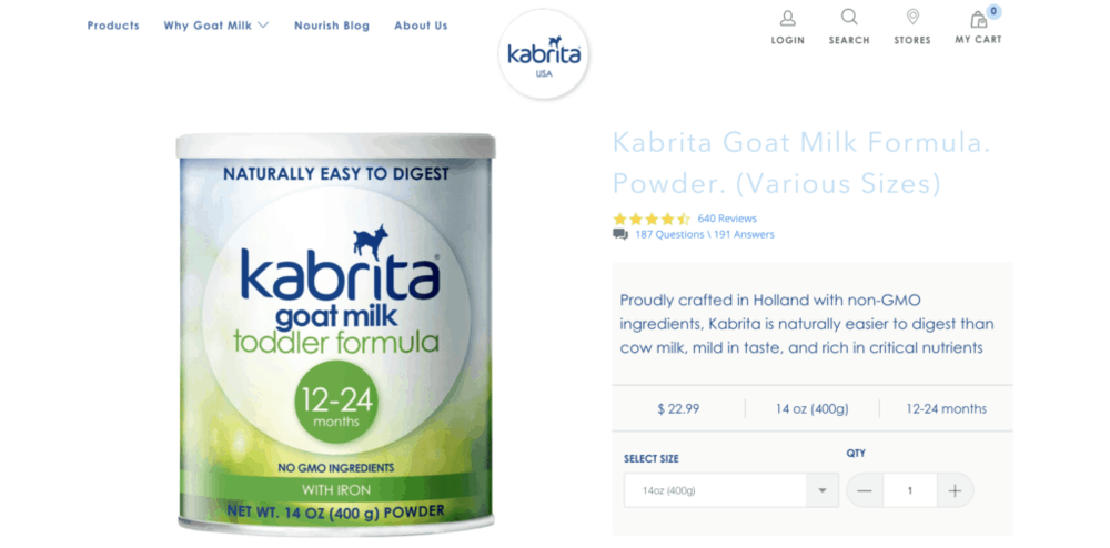 Kabrita USA - where to buy the best organic baby formula