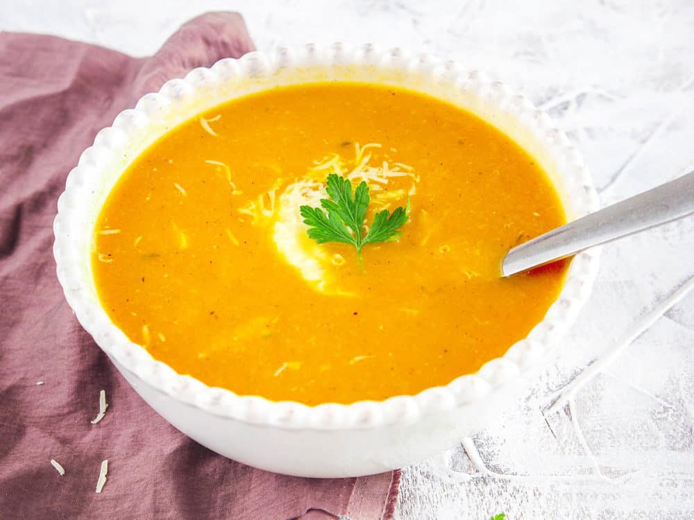 Butternut Squash Bisque with Thyme and Parmesan The Picky Eater