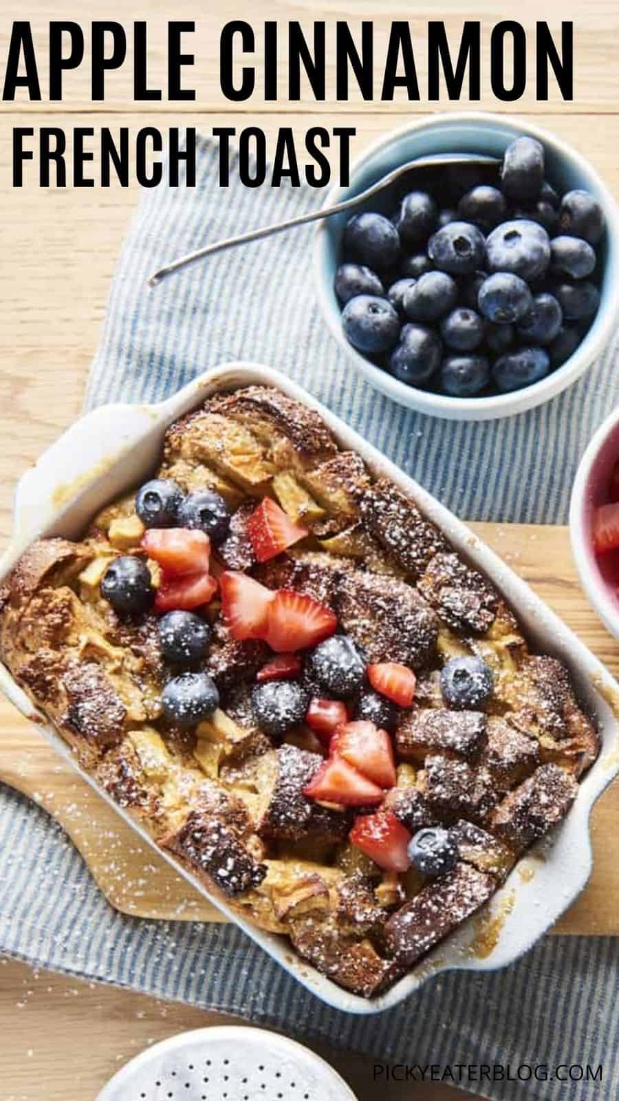 easy healthy egg free low calorie gluten free vegan french toast casserole recipe with fresh berries