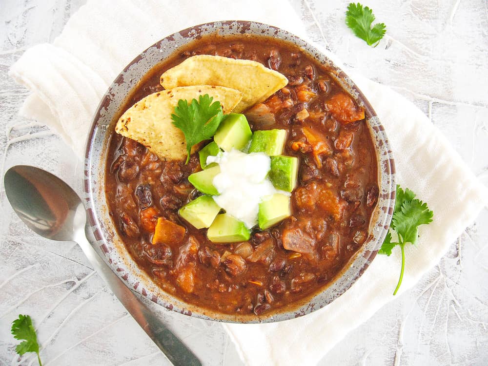 Chunky Vegan Black Bean Soup-image