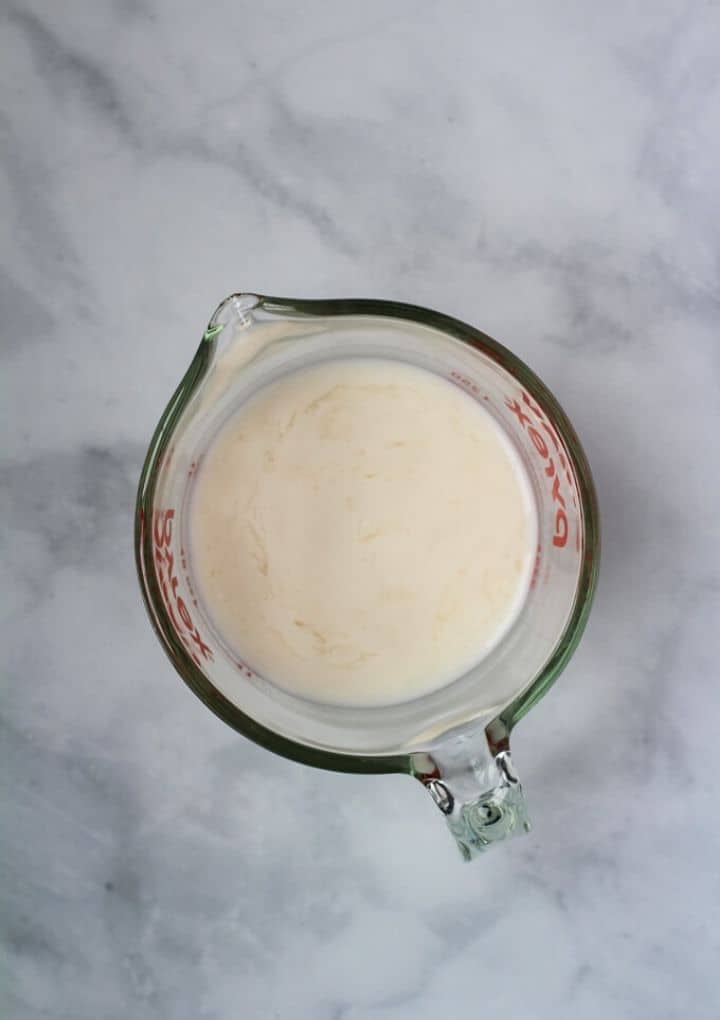 dairy free milk and vinegar