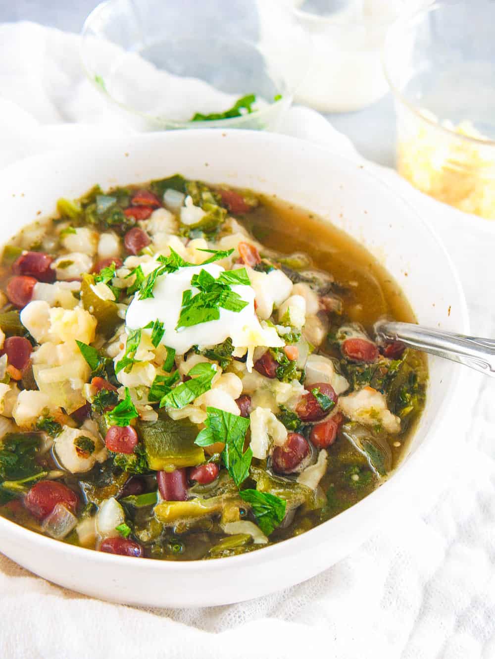 Vegetarian Black Bean Soup with Kale and Hominy The Picky Eater
