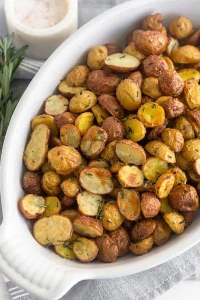 best air fryer vegetable recipes - garlic rosemary potatoes
