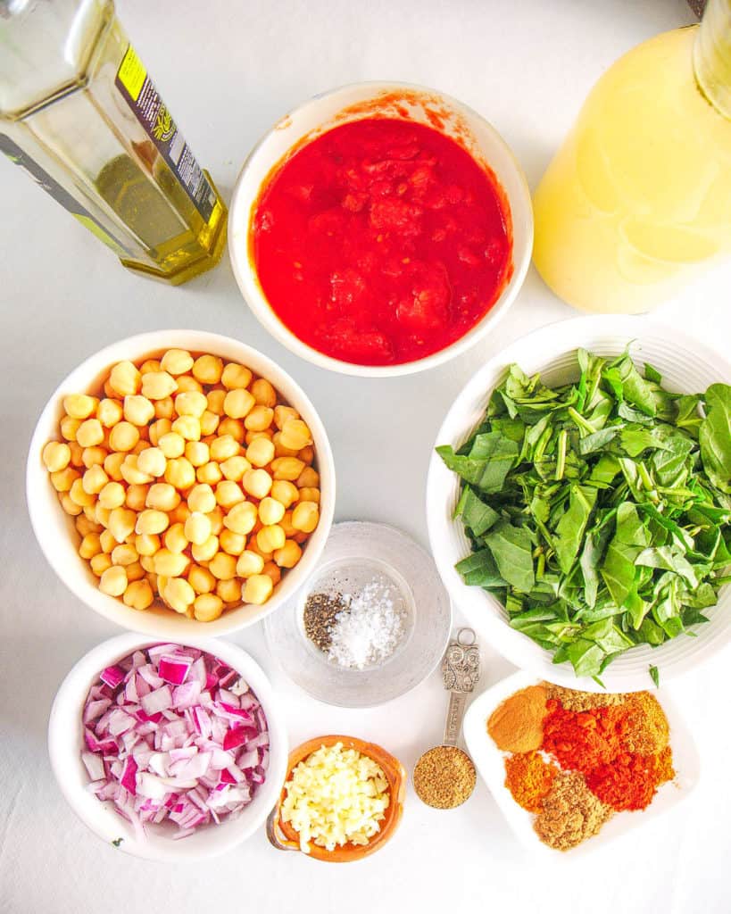 ingredients for moroccan chickpea soup