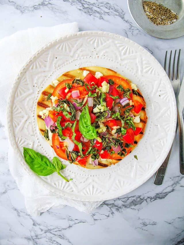 Healthy Pita Pizza with Goat Cheese and Tomatoes Story The Picky Eater