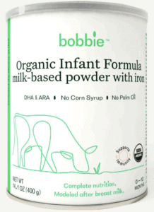 best baby formula - bobbie organic infant formula