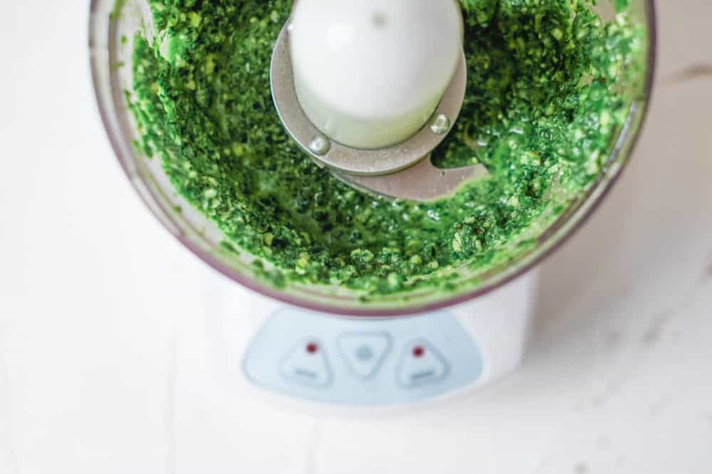 pesto in a food processor
