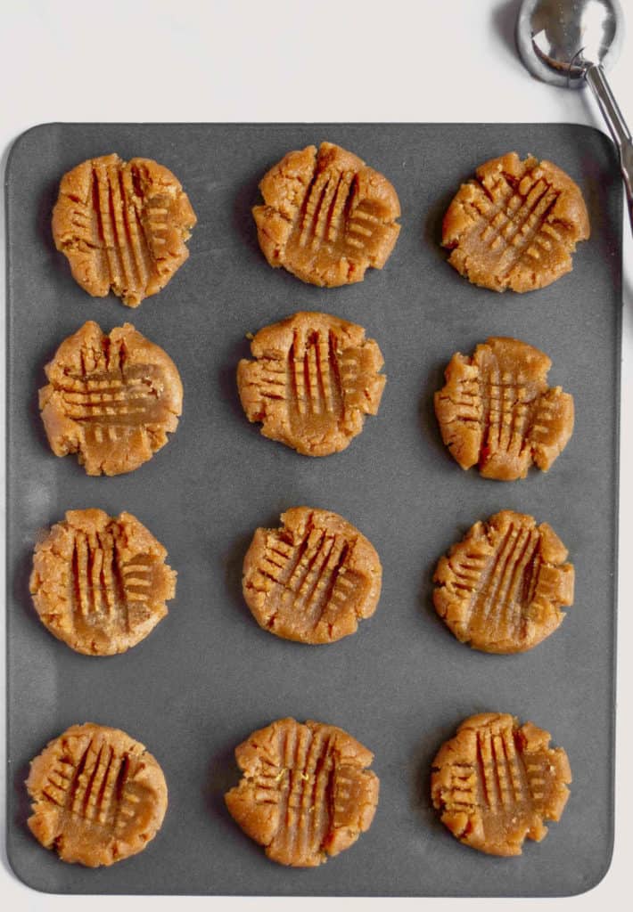 cookies fresh out of the oven on baking sheet