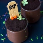 halloween graveyard pudding cup