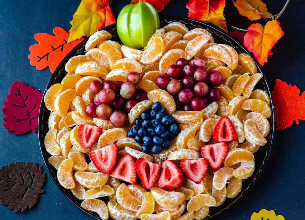 pumpkin fruit tray
