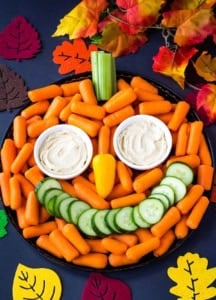 pumpkin veggie tray