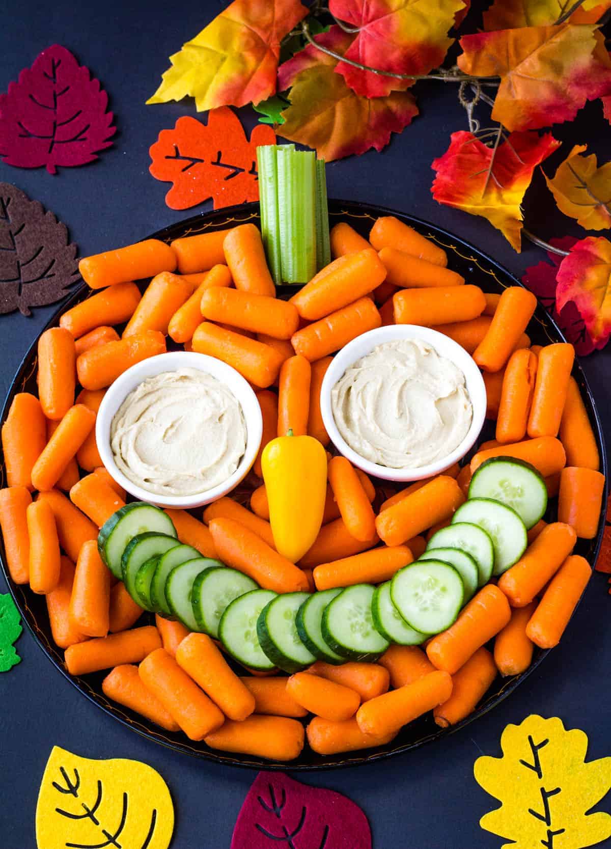 pumpkin veggie tray