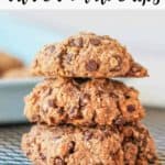vegan oatmeal cookies with chocolate chips