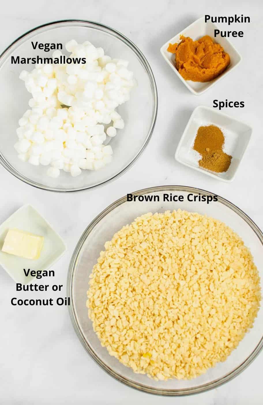 vegan rice krispie pumpkin treats ingredients