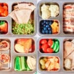 photo of healthy toddler lunch idea bento boxes -- 4 healthy ideas with lots of variety