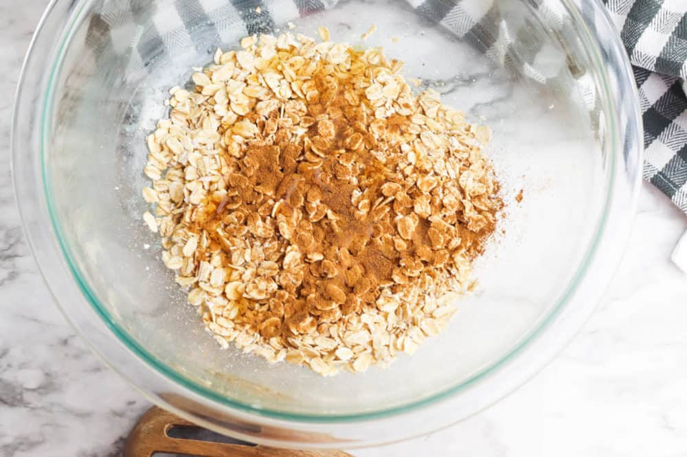 oats and spices combined in a bowl