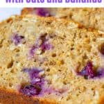 blueberry bread with oats and bananas