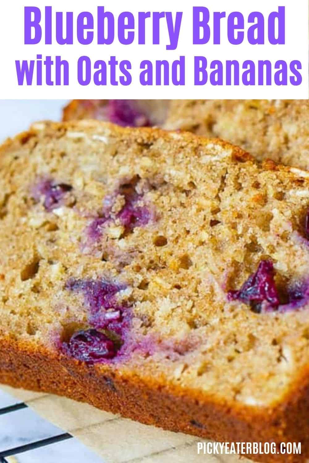 blueberry bread with oats and bananas