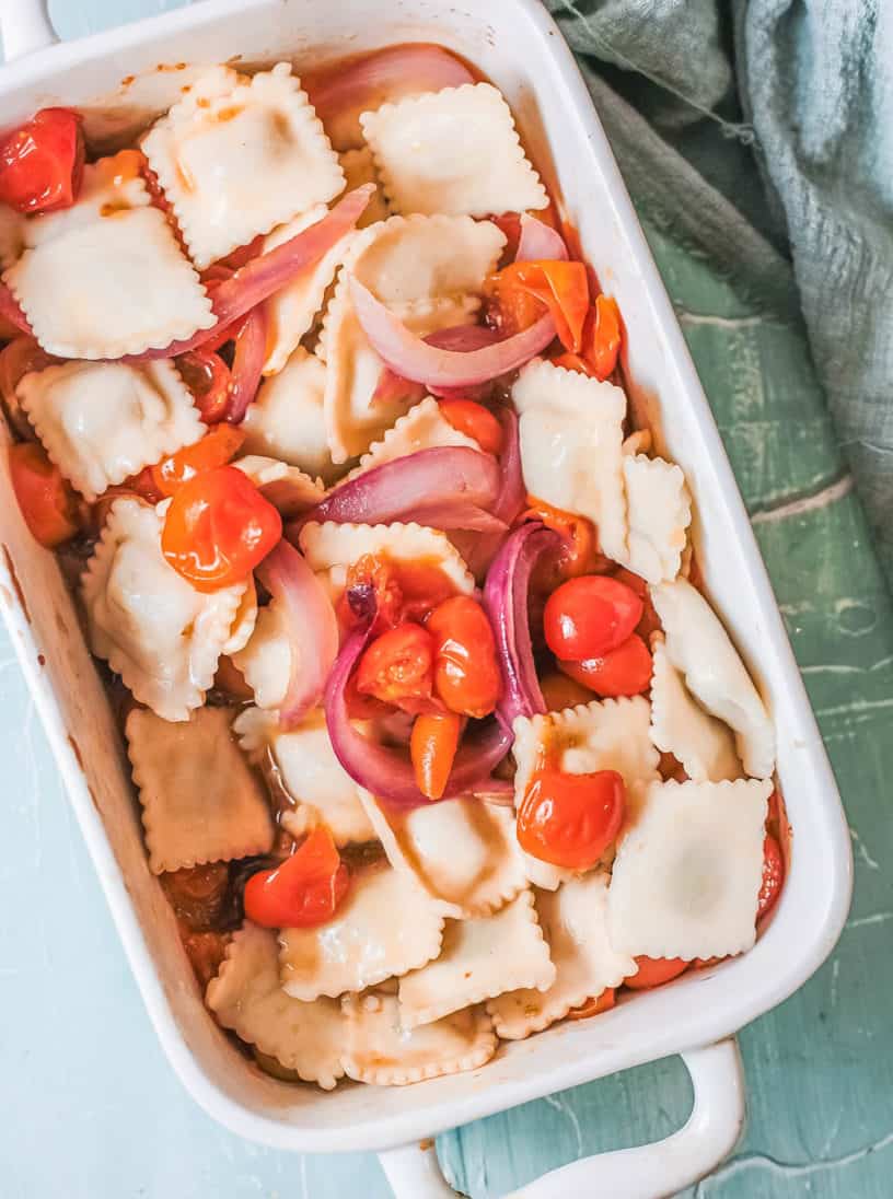 Spinach Ravioli with Roasted Tomatoes and Basil The Picky Eater