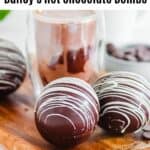 hot chocolate bombs with white chocolate on top