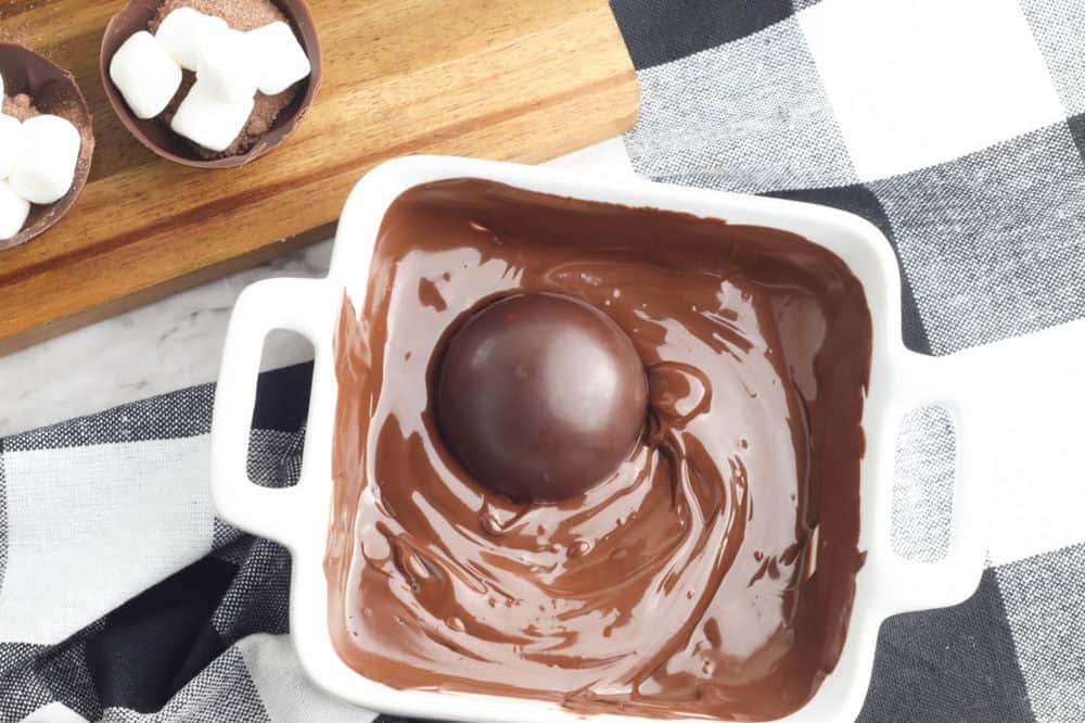 chocolate ball dipped in chocolate