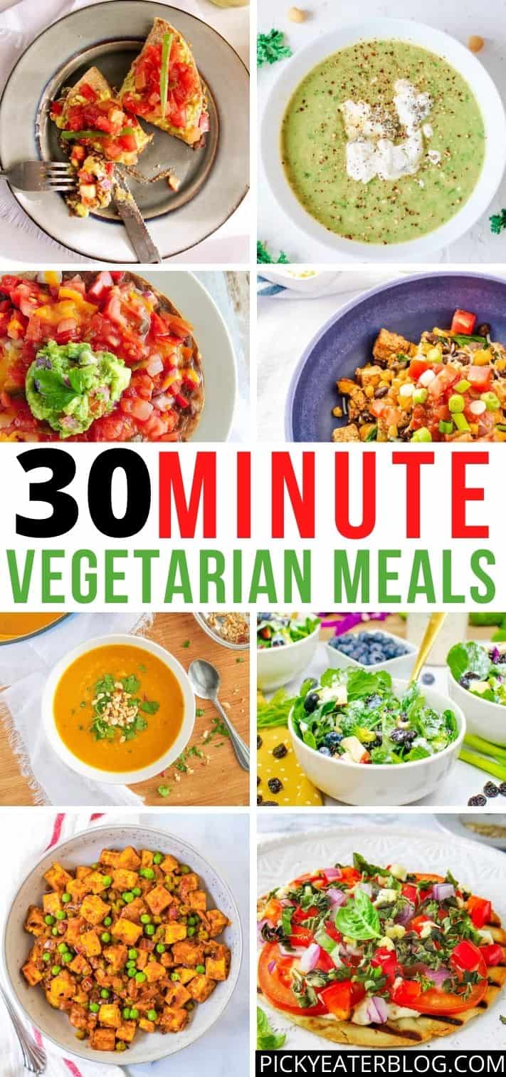 Healthy Food: 30 Minute Vegetarian Meals for Busy Weeknights